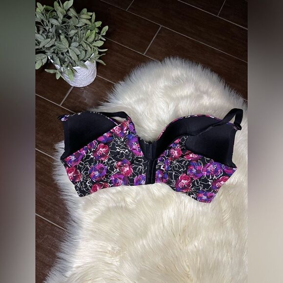 Torrid Curve floral back smoothing push up T shirt bra 44 DDD - Picture 5 of 7